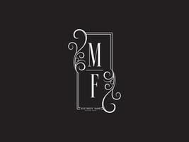 modern mf logotyp ikon, initialer mf fm lyx logotyp brev design vektor