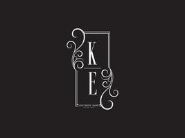 premium ke ek logo symbol, initialen ke luxus brief logo design vektor