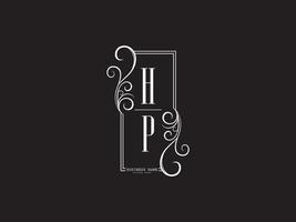 minimalistisk hp ph lyx logotyp brev vektor bild design