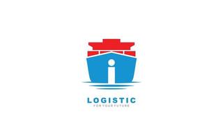 Ich Logo Logistik für Markenunternehmen. Versandvorlagen-Vektorillustration für Ihre Marke. vektor