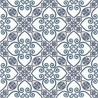 abstrakte nahtlose Blumenmuster. mosaik floraler ornamentaler hintergrund. muslimisches Ornament im arabischen Orientstil mit arabischen, türkischen, indischen Motiven. gut für stoff, textil, hintergrunddesign vektor