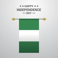 nigeria oberoende dag hängande flagga bakgrund vektor