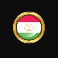 tadzjikistan flagga gyllene knapp vektor