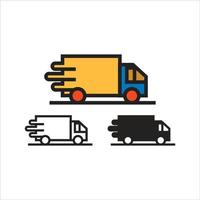 Lieferwagen-LKW-Symbol. Vektordesign für Websites und Apps. vektor