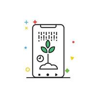 Smart Farming Icon, Landwirtschaft, Ökologie, digital. sehr geeignet für Websites, Apps und andere. vektor