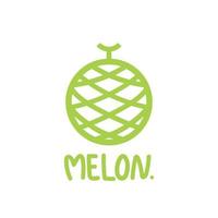 melon vektor. melon på vit bakgrund. tapet. logotyp design. vektor