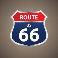 Route 66 Zeichen. zwischenstaatliches Zeichen. Symbolvektor. vektor