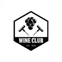 Wein-Logo-Design. Wein-Logo-Vorlage vektor