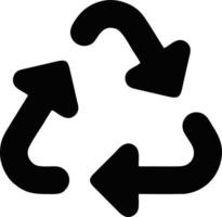 Papierkorb-Symbol. Recycling-Symbol schwarze Silhouette. bereiten Sie Symboldesign auf Vektorillustration auf vektor