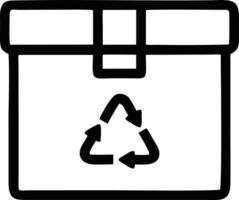 Papierkorb-Symbol. Recycling-Symbol schwarze Silhouette. bereiten Sie Symboldesign auf Vektorillustration auf vektor