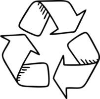 Papierkorb-Symbol. Recycling-Symbol schwarze Silhouette. bereiten Sie Symboldesign auf Vektorillustration auf vektor