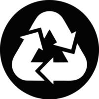 Papierkorb-Symbol. Recycling-Symbol schwarze Silhouette. bereiten Sie Symboldesign auf Vektorillustration auf vektor