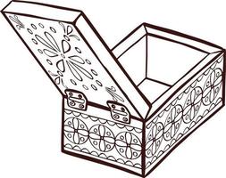 vintage box, sarg symbol illustration cartoon style vektor