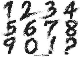 Grungy Handwritten Anzahl Vektoren