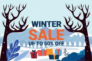 vinter- försäljning upp till 50 procent av vektorer illustration