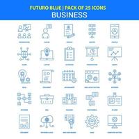 Geschäftsikonen futuro blau 25 Icon Pack vektor