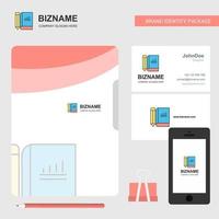 Buch- und Bleistift-Business-Logo-Datei-Cover-Visitenkarte und mobile App-Design-Vektorillustration vektor