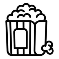 Popcorn-Taschensymbol, Umrissstil vektor