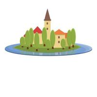 Symbol der slowenischen Insel, Cartoon-Stil vektor