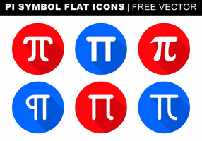 Pi-symbol Flat ikoner Gratis Vector