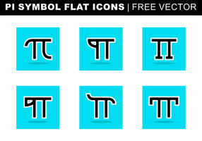 Pi-symbol Flat ikoner Gratis Vector