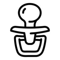 Baby-Schnuller-Symbol, Umrissstil vektor