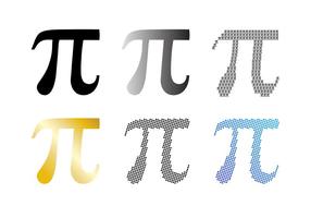 Pi Symbol Vektor Set