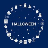 kreativer Halloween-Symbolhintergrund vektor