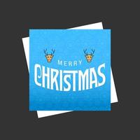 Weihnachtskartendesign mit elegantem Design und blauem Hintergrundvektor vektor