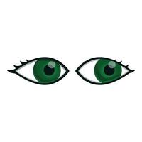 rollende Augen-Symbol, Cartoon-Stil vektor