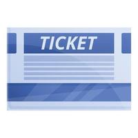 Papierticket-Symbol, Cartoon-Stil vektor