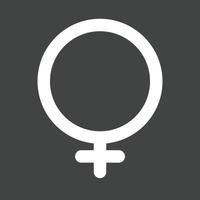 kvinna symbol glyf omvänd ikon vektor