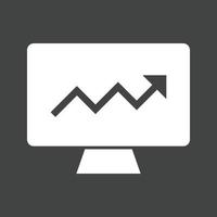 Analyse-Glyphe invertiertes Symbol vektor