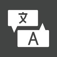 Glyphe invertiertes Symbol übersetzen vektor