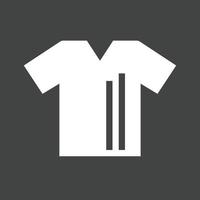 T-Shirt mit Linien Glyphe umgekehrtes Symbol vektor