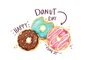 Nette Donuts Set mit Schriftzug im Donut Day