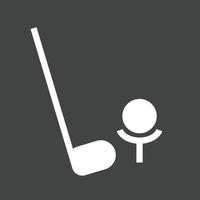 Golf-Glyphe umgekehrtes Symbol vektor