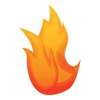 bläs brand flamma ikon, tecknad serie stil vektor