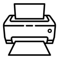 Symbol für Fotodrucker, Umrissstil vektor