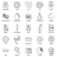 25 Business-Konzept-Mix-Linie-Icon-Set vektor