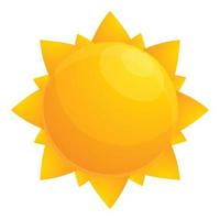 global värma Sol ikon, tecknad serie stil vektor
