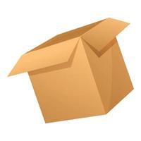 exportera paket låda ikon, tecknad serie stil vektor