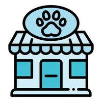 Pet Street Shop-Symbol, Umrissstil vektor