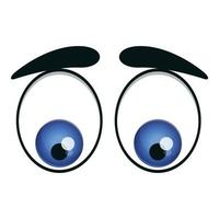 schauende Augen-Symbol, Cartoon-Stil vektor