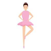Ballerina-Schulsymbol, Cartoon-Stil vektor
