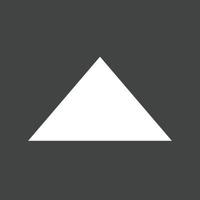 Dreieck Pfeil nach oben Glyphe umgekehrtes Symbol vektor