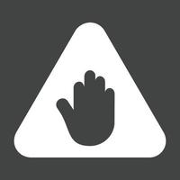 Stoppschild Glyphe umgekehrtes Symbol vektor