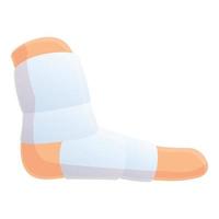Fuß medizinische Bandage Symbol, Cartoon-Stil vektor