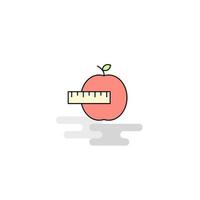 platt äpple ikon vektor