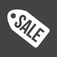 Verkauf-Tag-Glyphe umgekehrtes Symbol vektor